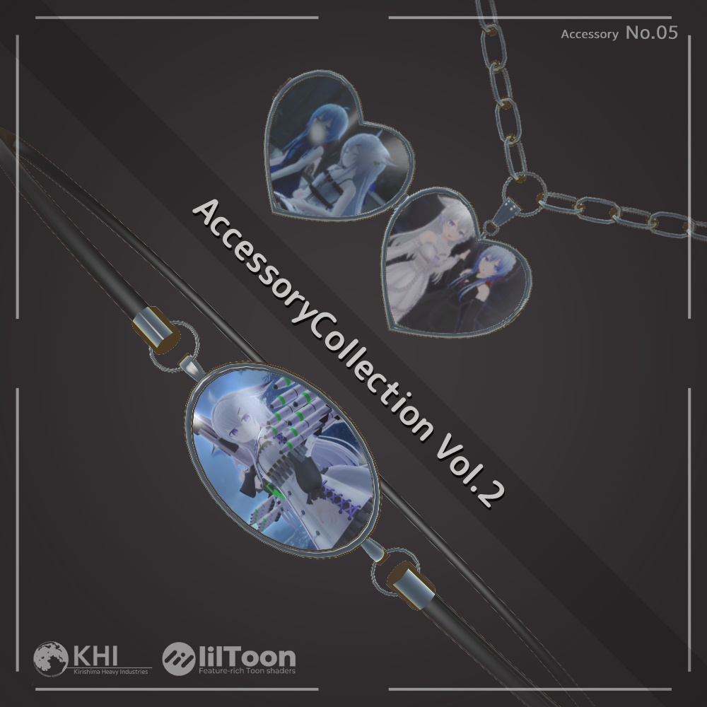 ロケットペンダント&ブレスレッド『AccessoryCollectionVol.2』アバター向けアクセサリー
