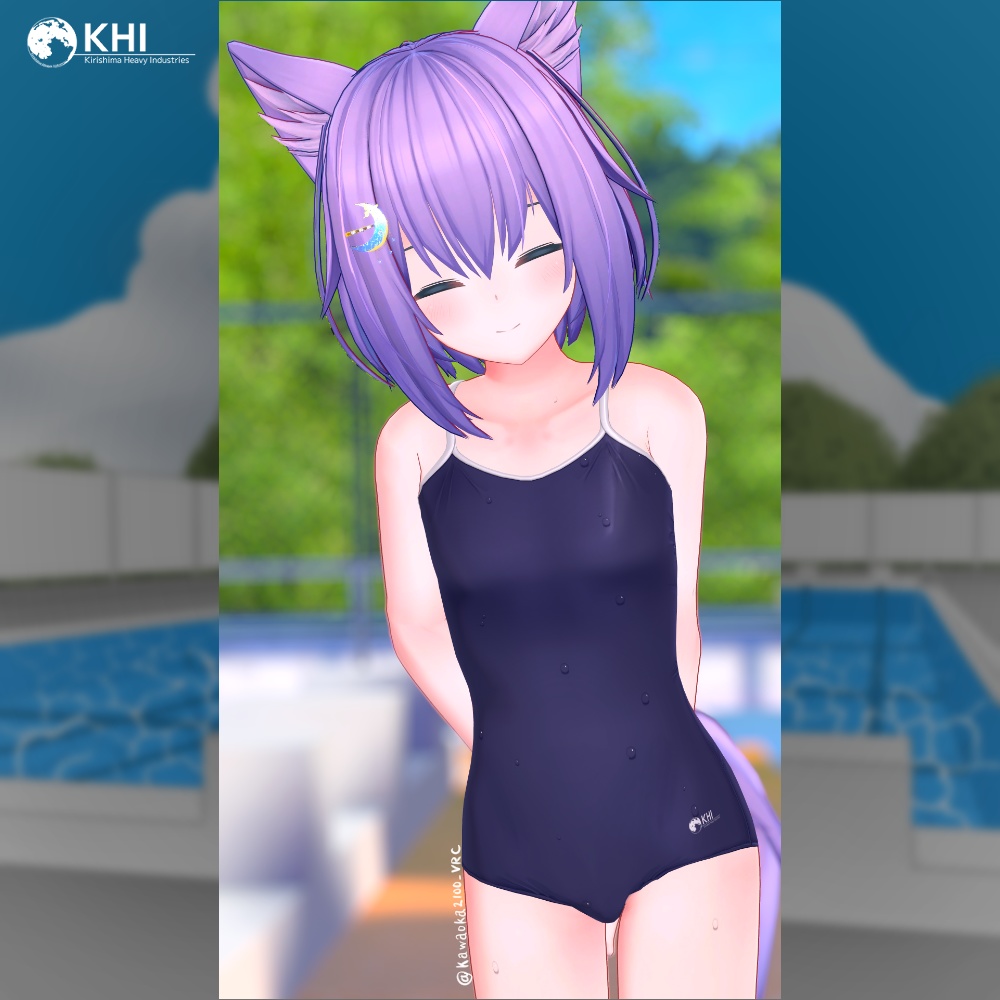 『スク水3rd』"濡れる" "脱げる"アバター追加衣装