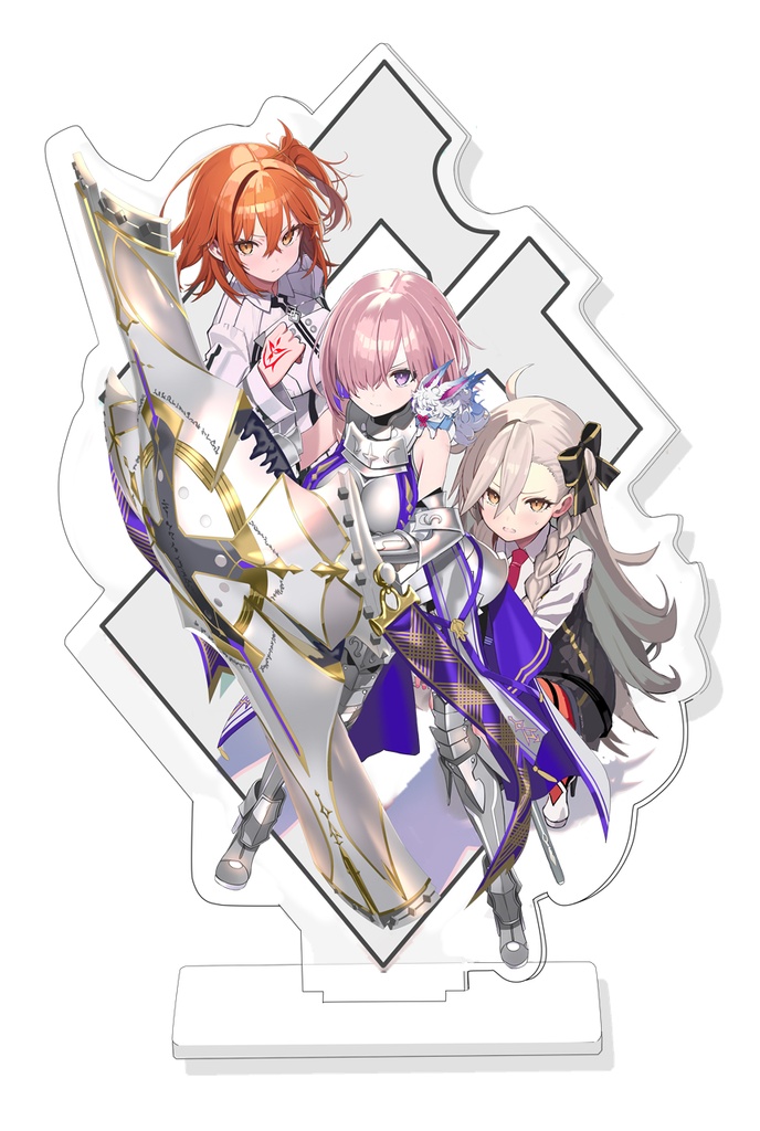 TYPE-MOON C108 アクリルスタンド マシュ オルガマリー ジャンヌ 受注生産】主人公♀・マシュ・オルガマリー・アクリルフィギュア