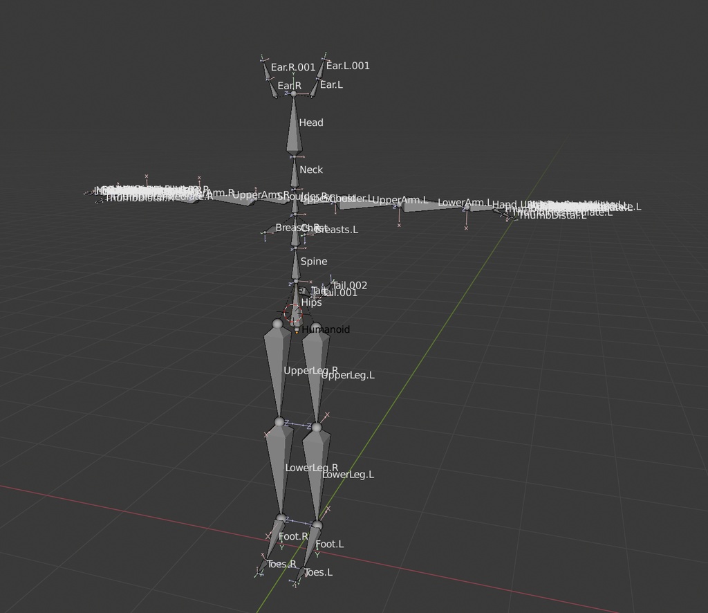 Humanoid 対応 Vrchat 用アーマチュア Blenderファイル Undefined Booth