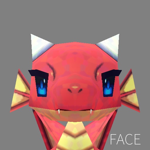 【無料】レッドドラゴン【VRChat想定△256】