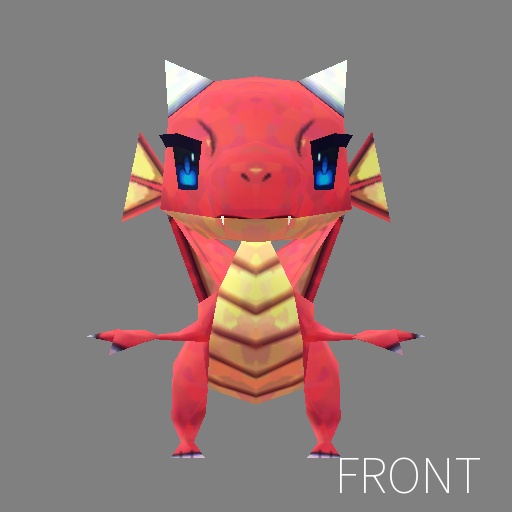 【無料】レッドドラゴン【VRChat想定△256】