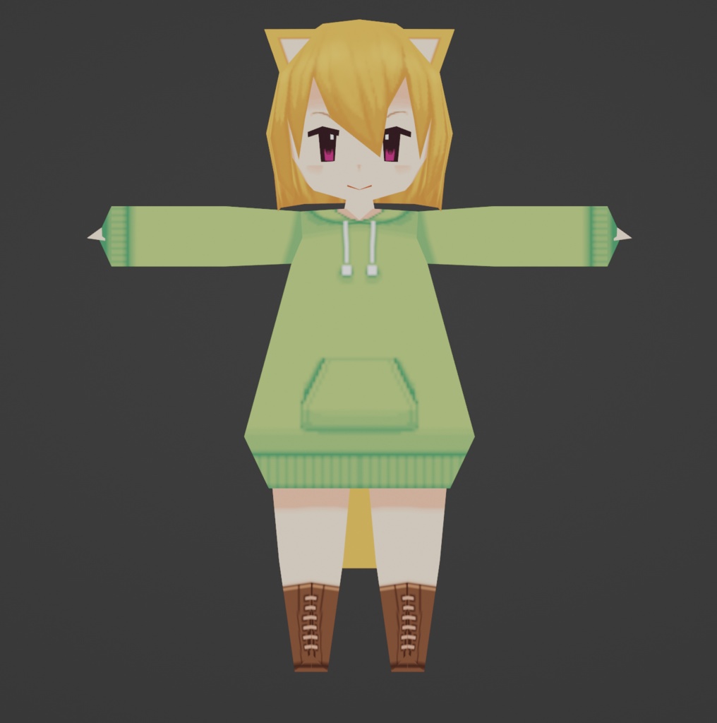 【無料】キャッちー【VRChat想定△256】