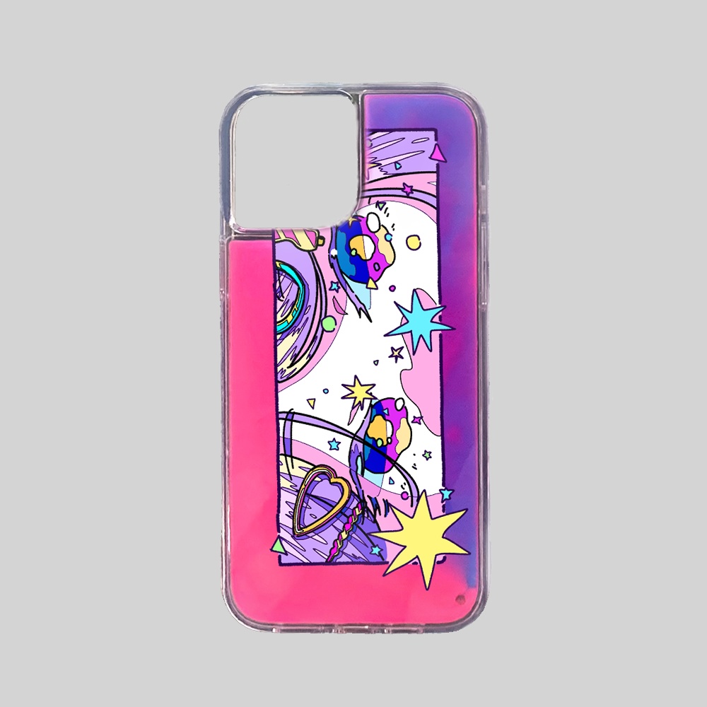 ネオンサンドスマホケース / トキメキパープル