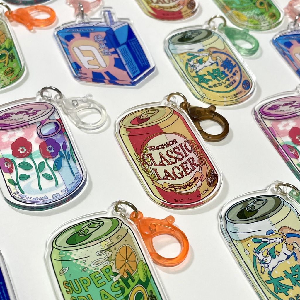 お酒のアクリルキーホルダー