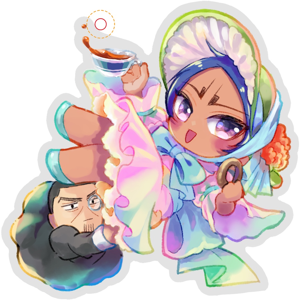 月鯉 姫様と侍女アクキー