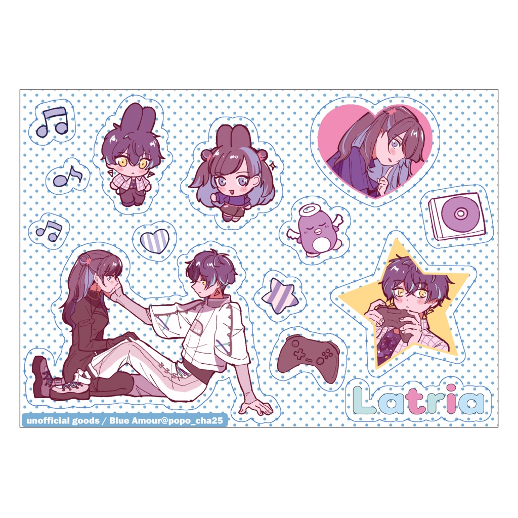 UN:LOGICAL 藍×環無　グリッターステッカー