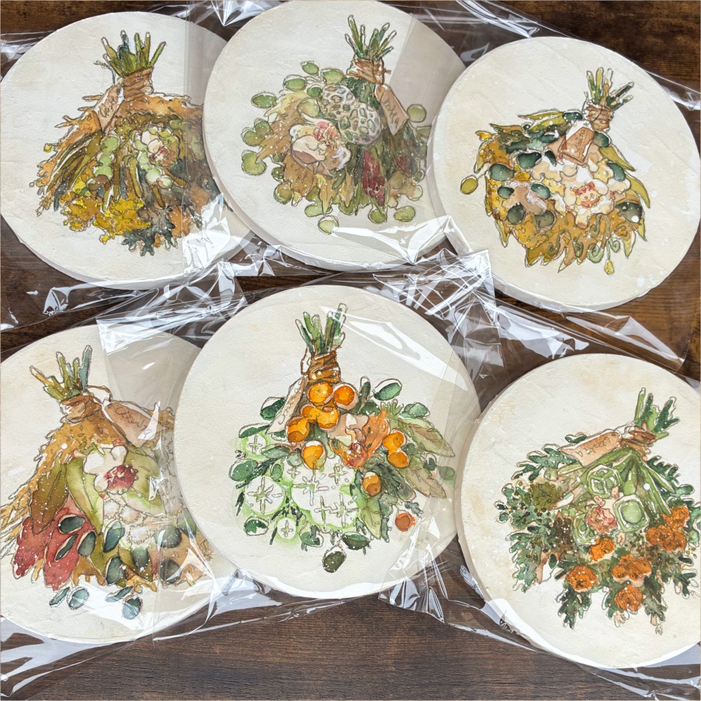 原画作品 [植物シリーズ] 丸キャンバス