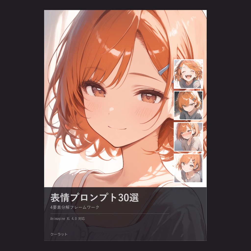 表情プロンプト30選 ― 4要素分解フレームワーク【Animagine XL 4.0対応】
