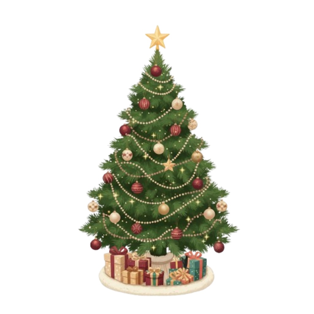 おしゃれなクリスマス クリップアート素材 20点セット|AI生成 PNGデータ|北欧ナチュラル風