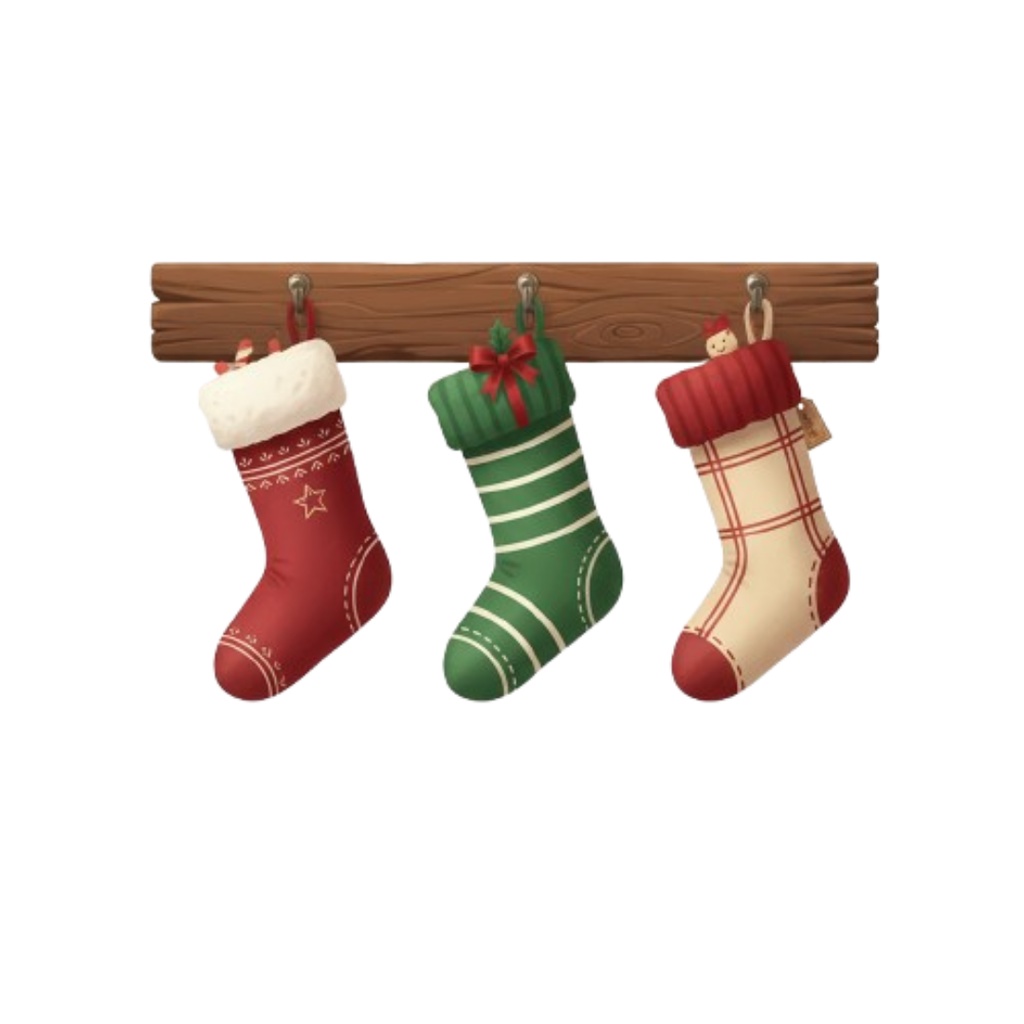 おしゃれなクリスマス クリップアート素材 20点セット|AI生成 PNGデータ|北欧ナチュラル風