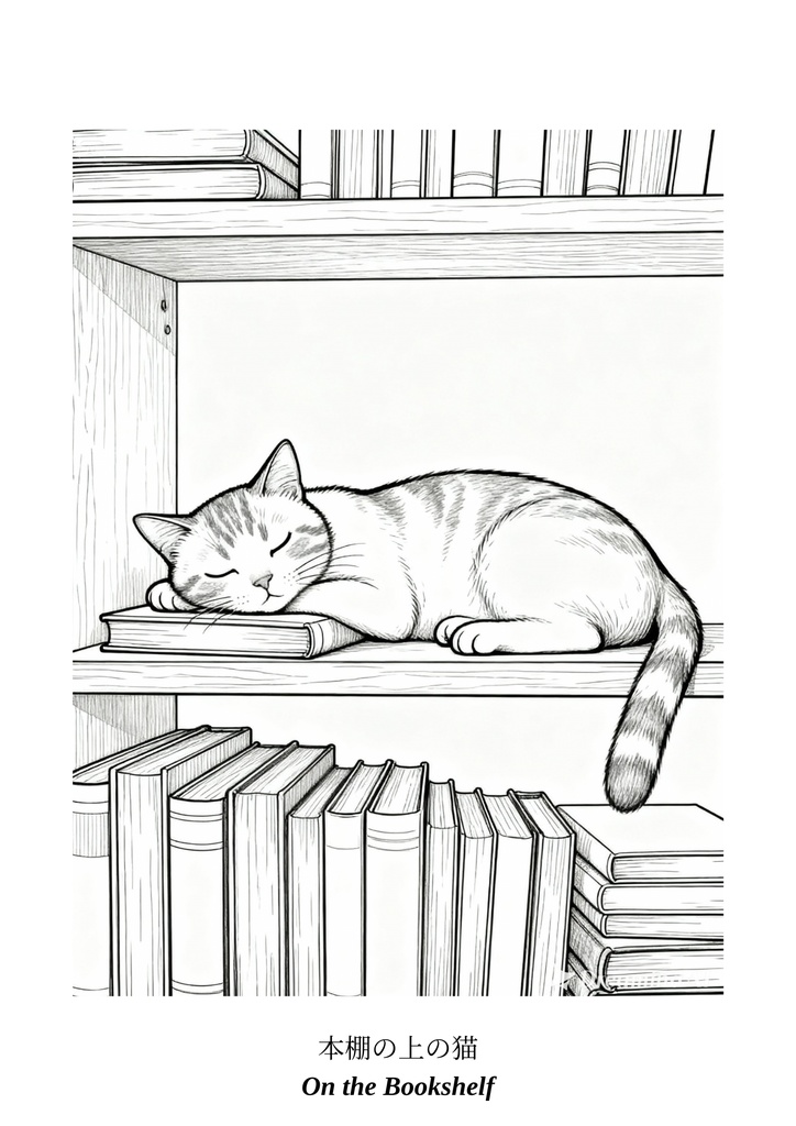 癒しの猫たちの塗り絵カフェ