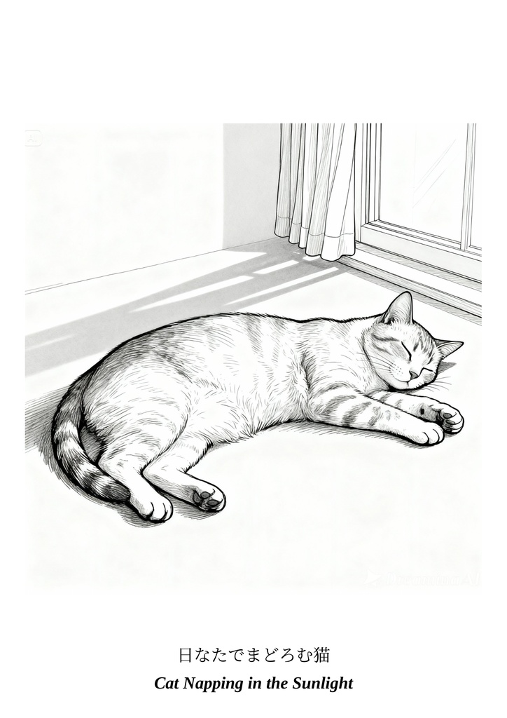 癒しの猫たちの塗り絵カフェ