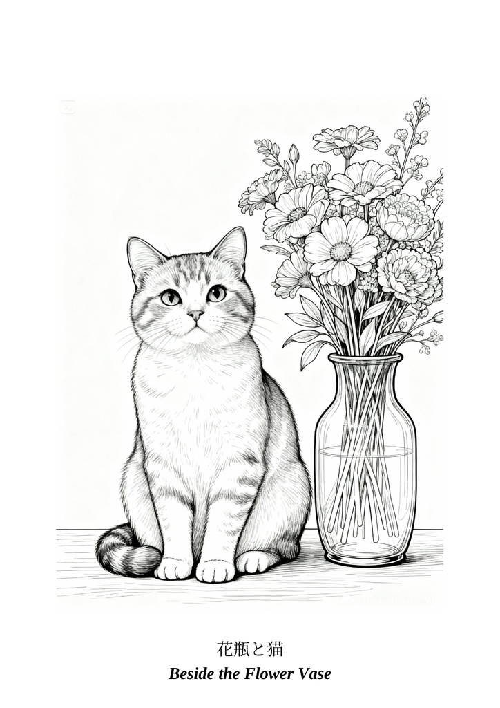 癒しの猫たちの塗り絵カフェ