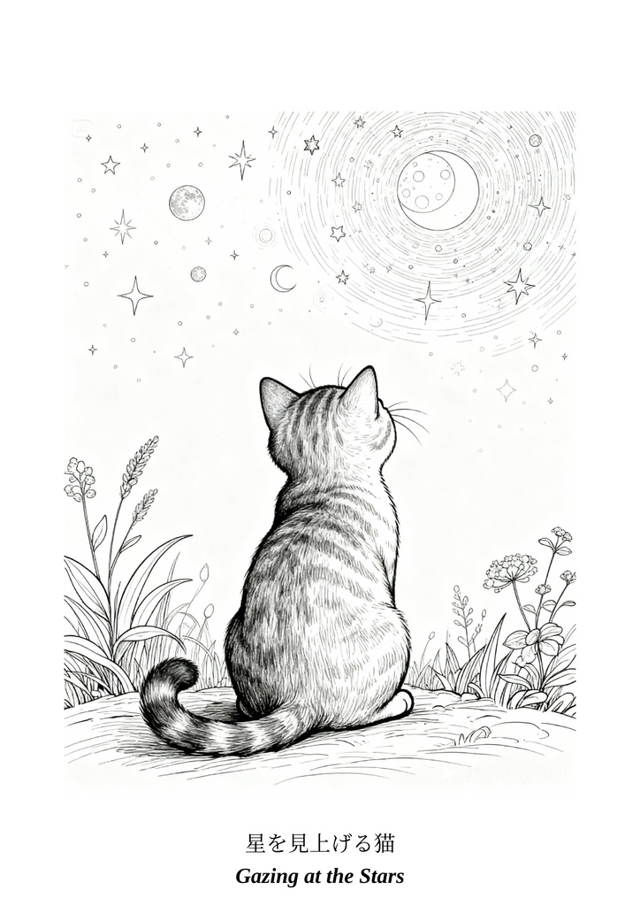 癒しの猫たちの塗り絵カフェ