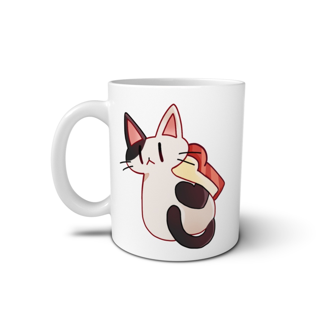 猫バタートーストマグカップ