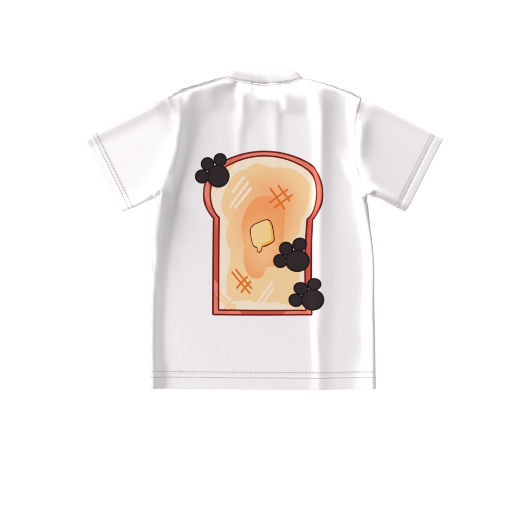 猫バタートーストTシャツ