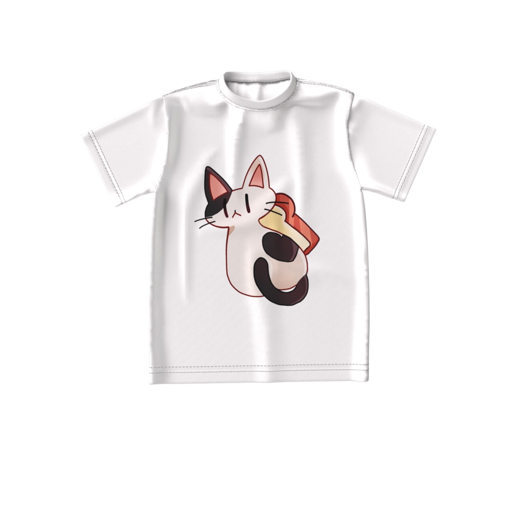 猫バタートーストTシャツ