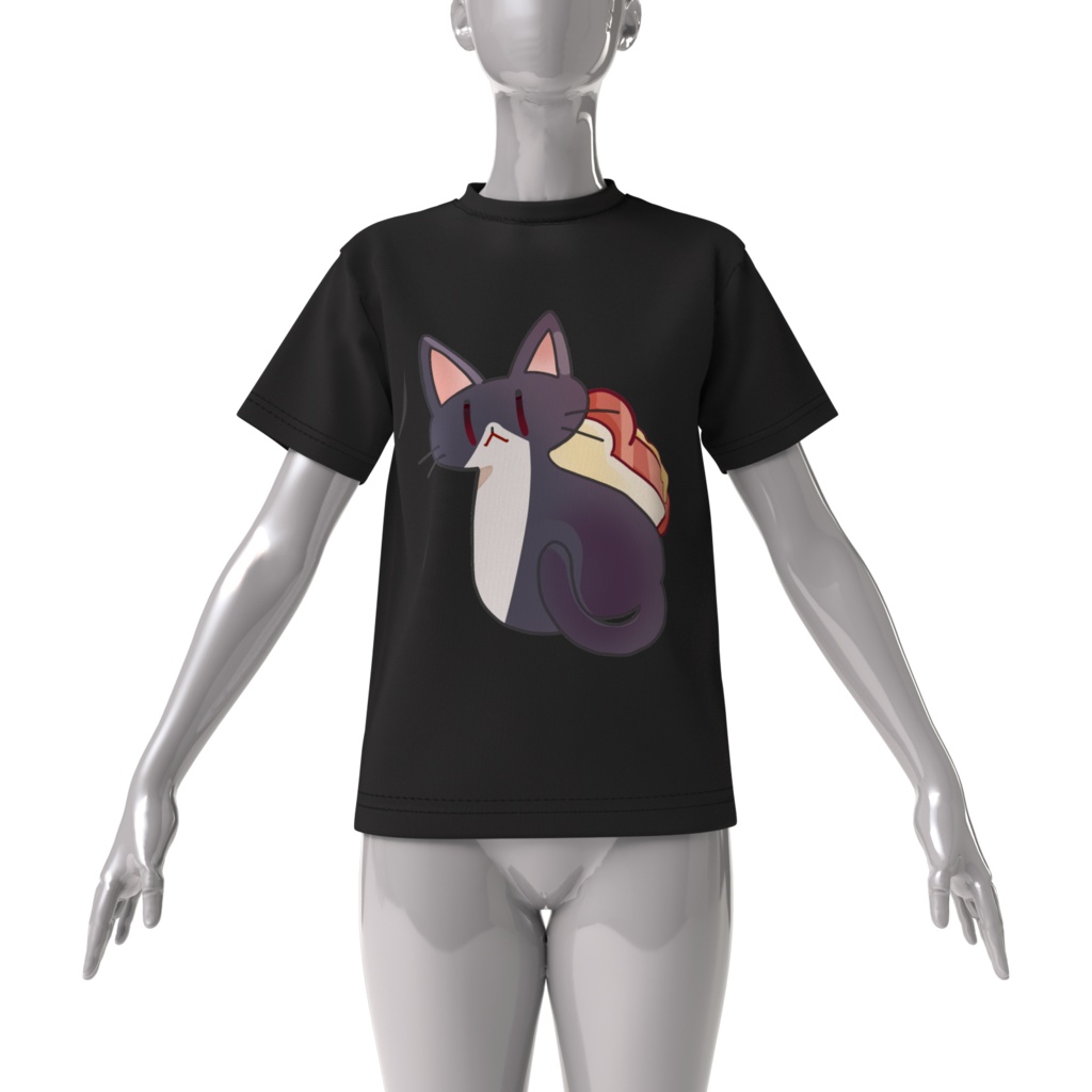 猫ピザトースト ビッグシルエットTシャツ