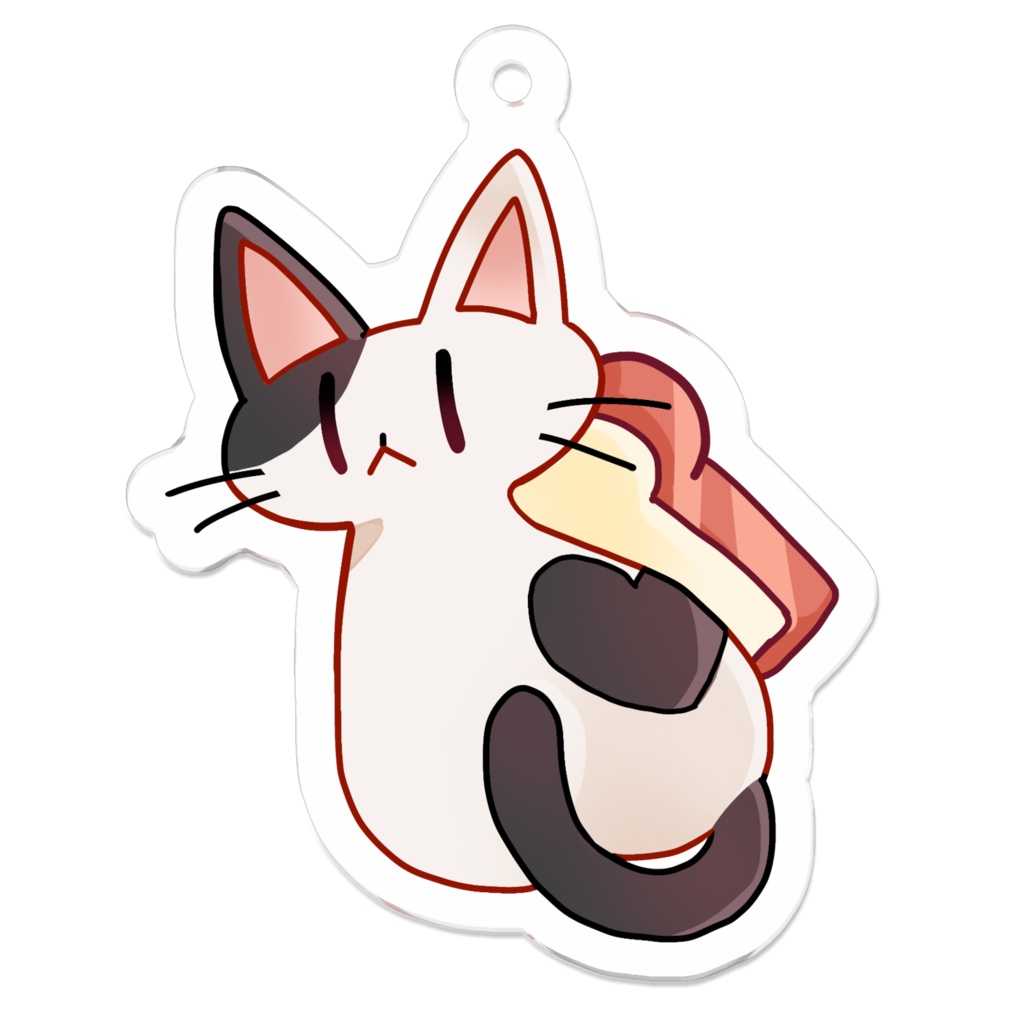 猫バタートースト アクリルキーホルダー