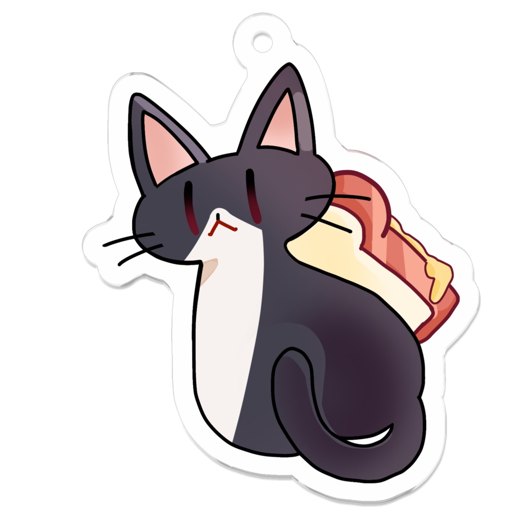 猫ピザトースト アクリルキーホルダー
