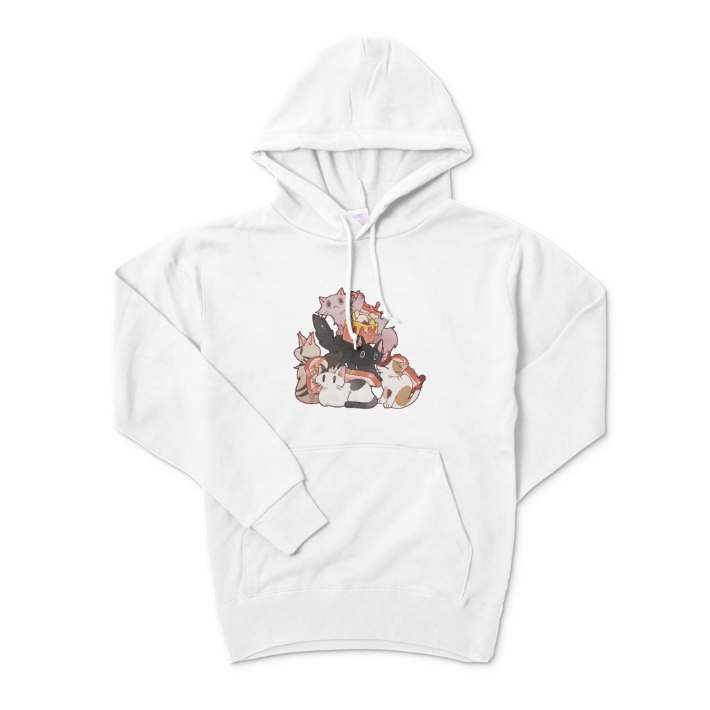 猫バタわちゃパーカー