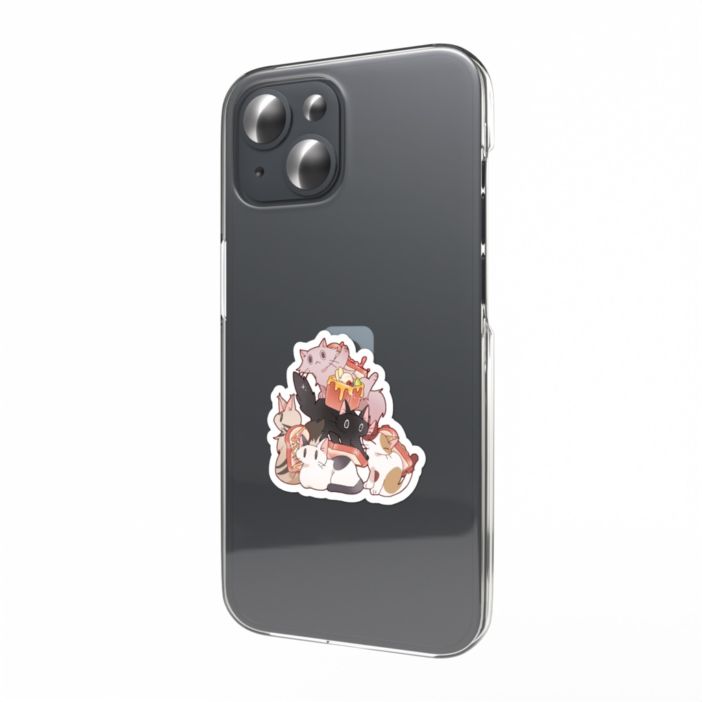 猫バタわちゃステッカー