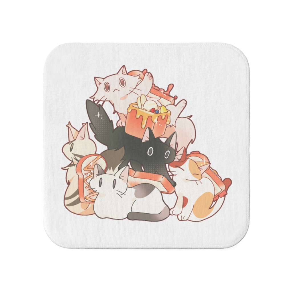 猫バタわちゃタオル