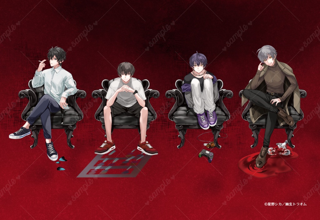 ポストカード「幽玄トラオム2周年記念イラスト」(B)不穏