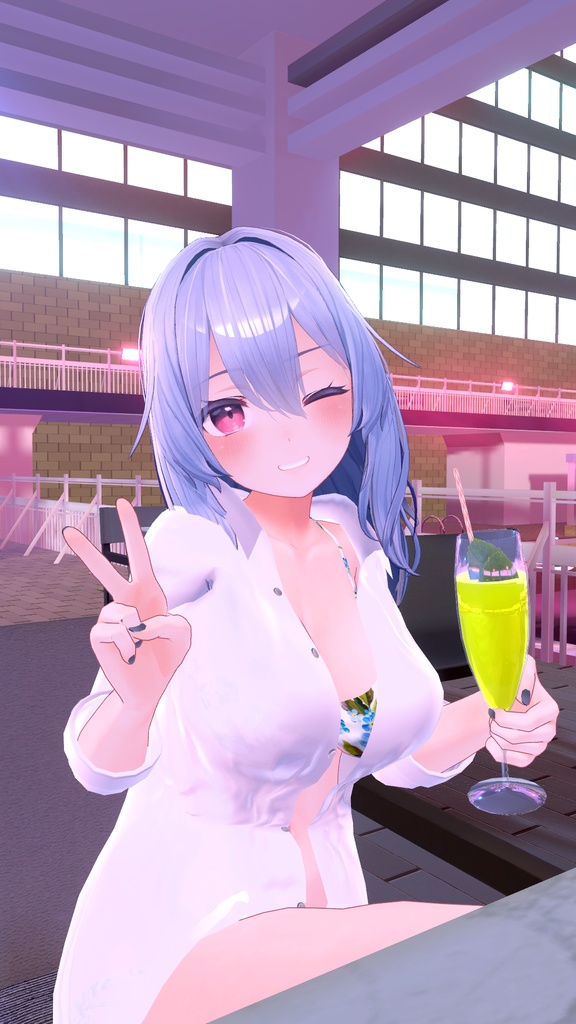 【桔梗用】寝起きシャツ - Sleepover front-opening shirt -