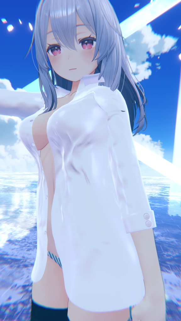 【桔梗用】寝起きシャツ - Sleepover front-opening shirt -