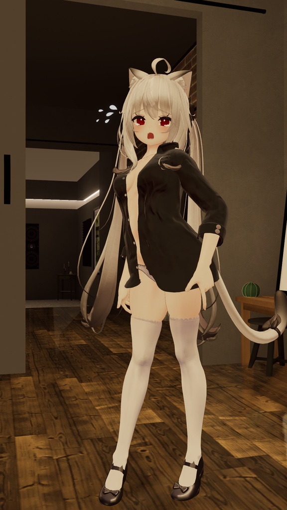 【舞夜用】寝起きシャツ - Sleepover front-opening shirt -