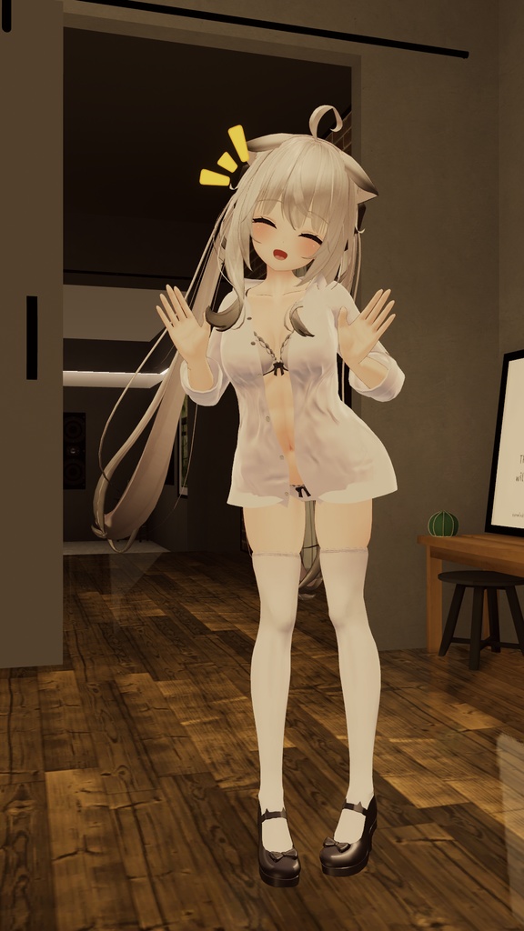 【舞夜用】寝起きシャツ - Sleepover front-opening shirt -