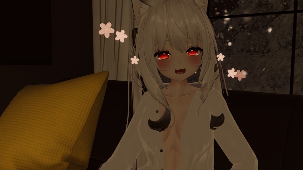 【舞夜用】寝起きシャツ - Sleepover front-opening shirt -