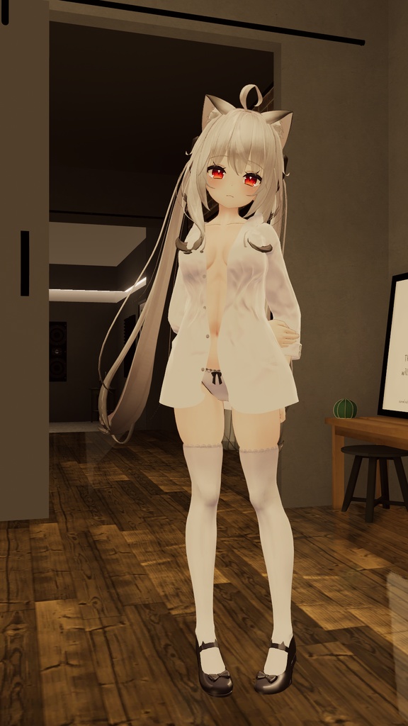 【舞夜用】寝起きシャツ - Sleepover front-opening shirt -