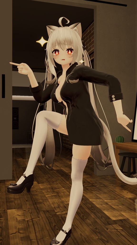 【舞夜用】寝起きシャツ - Sleepover front-opening shirt -