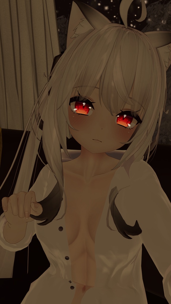 【舞夜用】寝起きシャツ - Sleepover front-opening shirt -