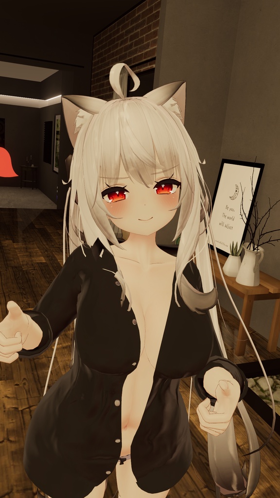 【舞夜用】寝起きシャツ - Sleepover front-opening shirt -