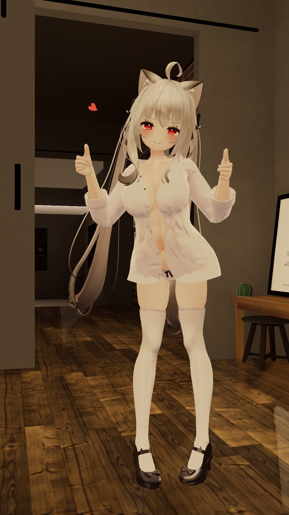 【舞夜用】寝起きシャツ - Sleepover front-opening shirt -