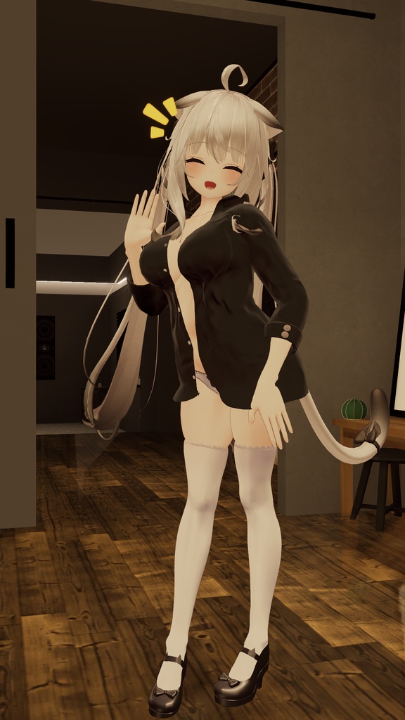 【舞夜用】寝起きシャツ - Sleepover front-opening shirt -