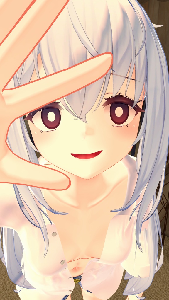 【サフィー用衣装】寝起きシャツ - Sleepover front-opening shirt -