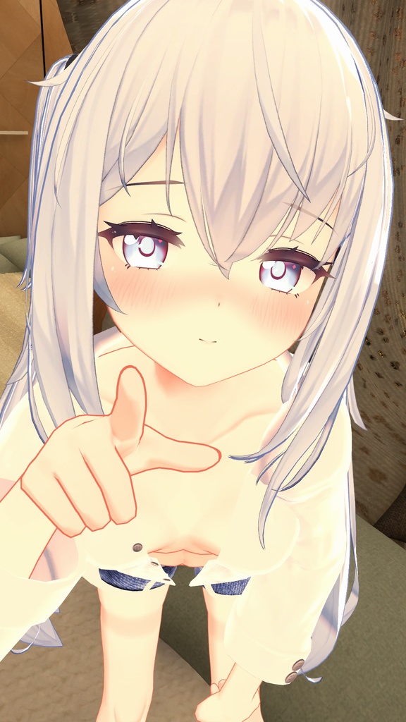 【サフィー用衣装】寝起きシャツ - Sleepover front-opening shirt -