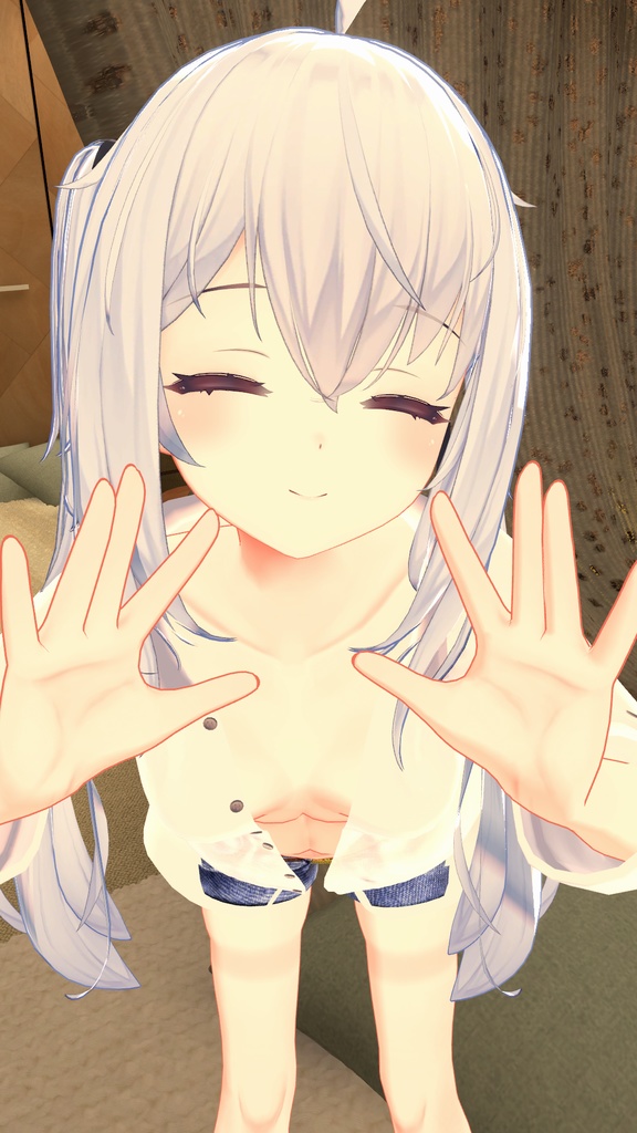 【サフィー用衣装】寝起きシャツ - Sleepover front-opening shirt -