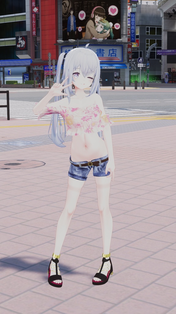 【サフィー用衣装】サフィーちゃんが夏の渋谷に遊びに行った時に着てるかもしれない服 - Sappy casual wear -
