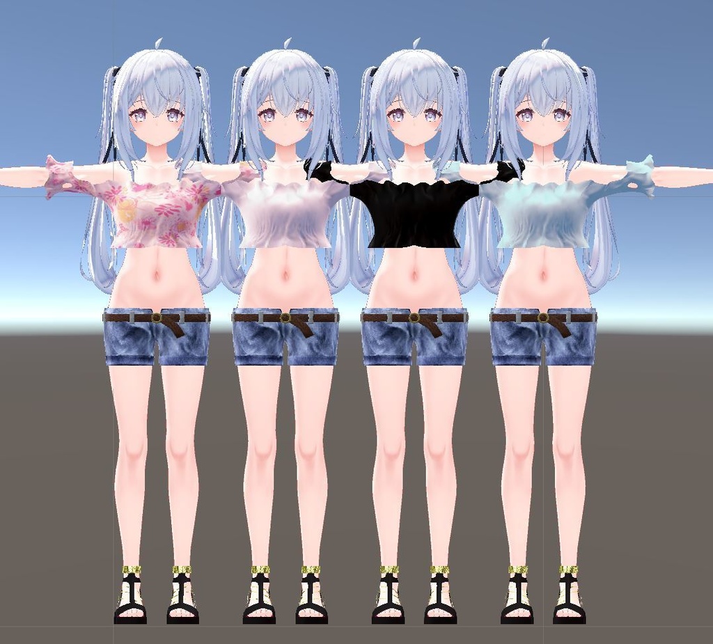 【サフィー用衣装】サフィーちゃんが夏の渋谷に遊びに行った時に着てるかもしれない服 - Sappy casual wear -