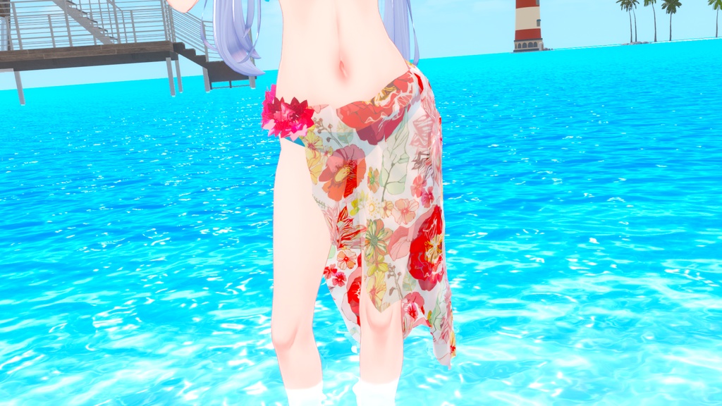 【サフィー用衣装】サマーバケーション(パレオ付き水着) - Summer Vaccation -