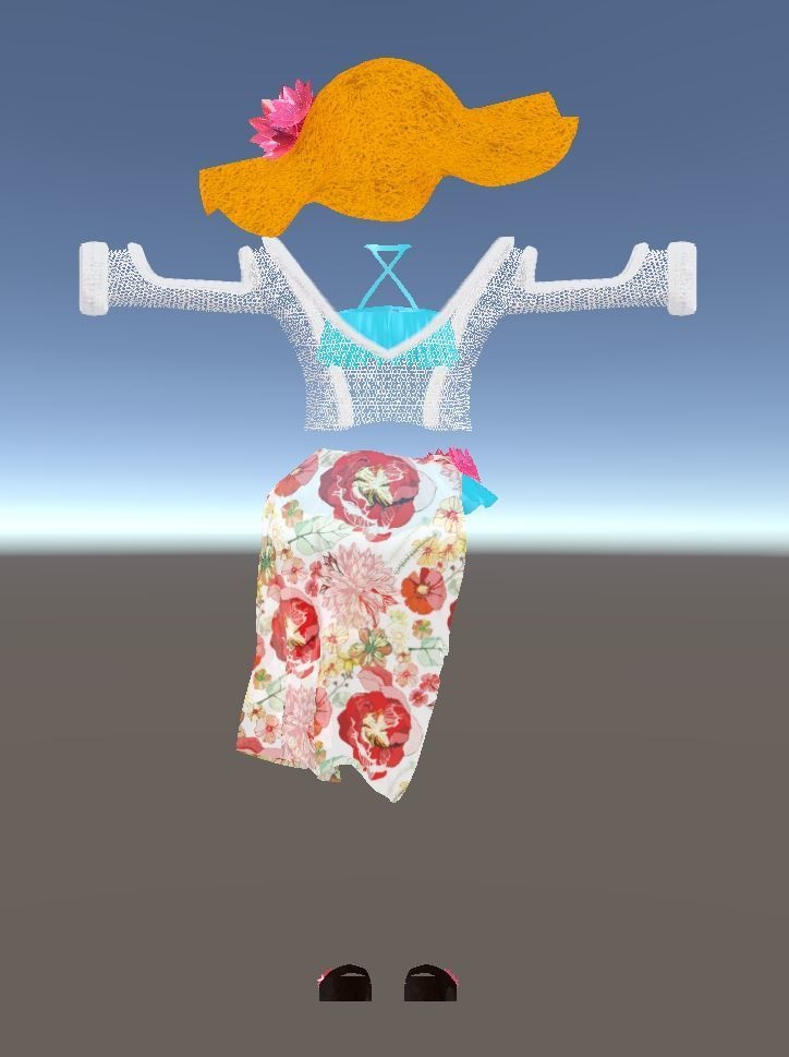 【サフィー用衣装】サマーバケーション(パレオ付き水着) - Summer Vaccation -