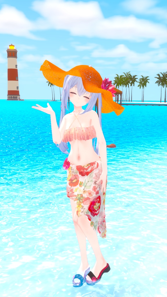 【サフィー用衣装】サマーバケーション(パレオ付き水着) - Summer Vaccation -