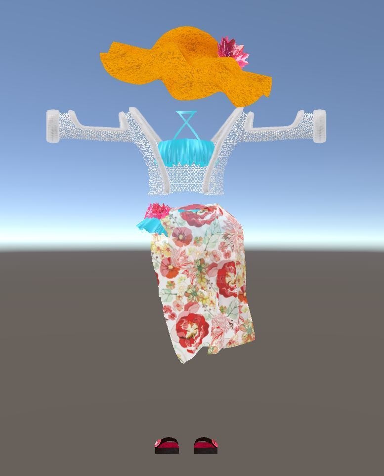 【サフィー用衣装】サマーバケーション(パレオ付き水着) - Summer Vaccation -