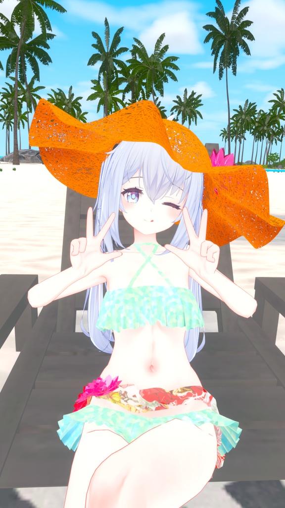 【サフィー用衣装】サマーバケーション(パレオ付き水着) - Summer Vaccation -